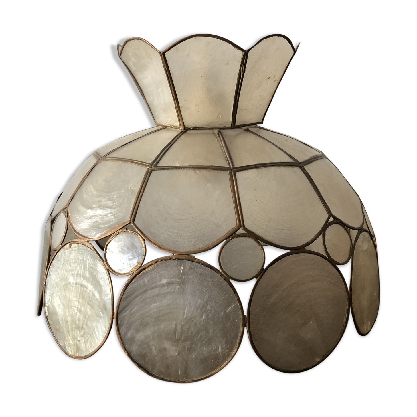 Vintage brass and mother-of-pearl suspension