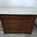 Old chest of drawers with marble