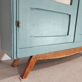 Blue vintage bookcase