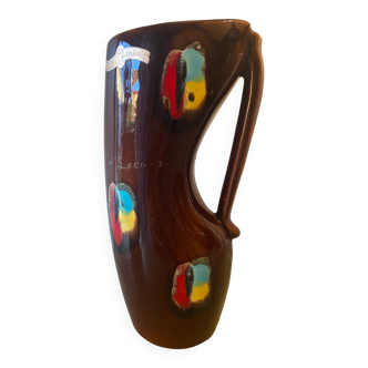 Vase à anse 60s signé