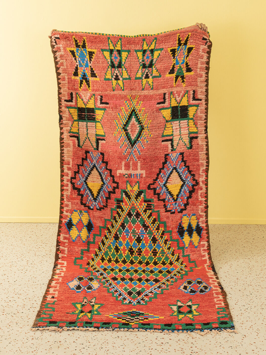 Vintage boujad, berber rug, 123 x 290