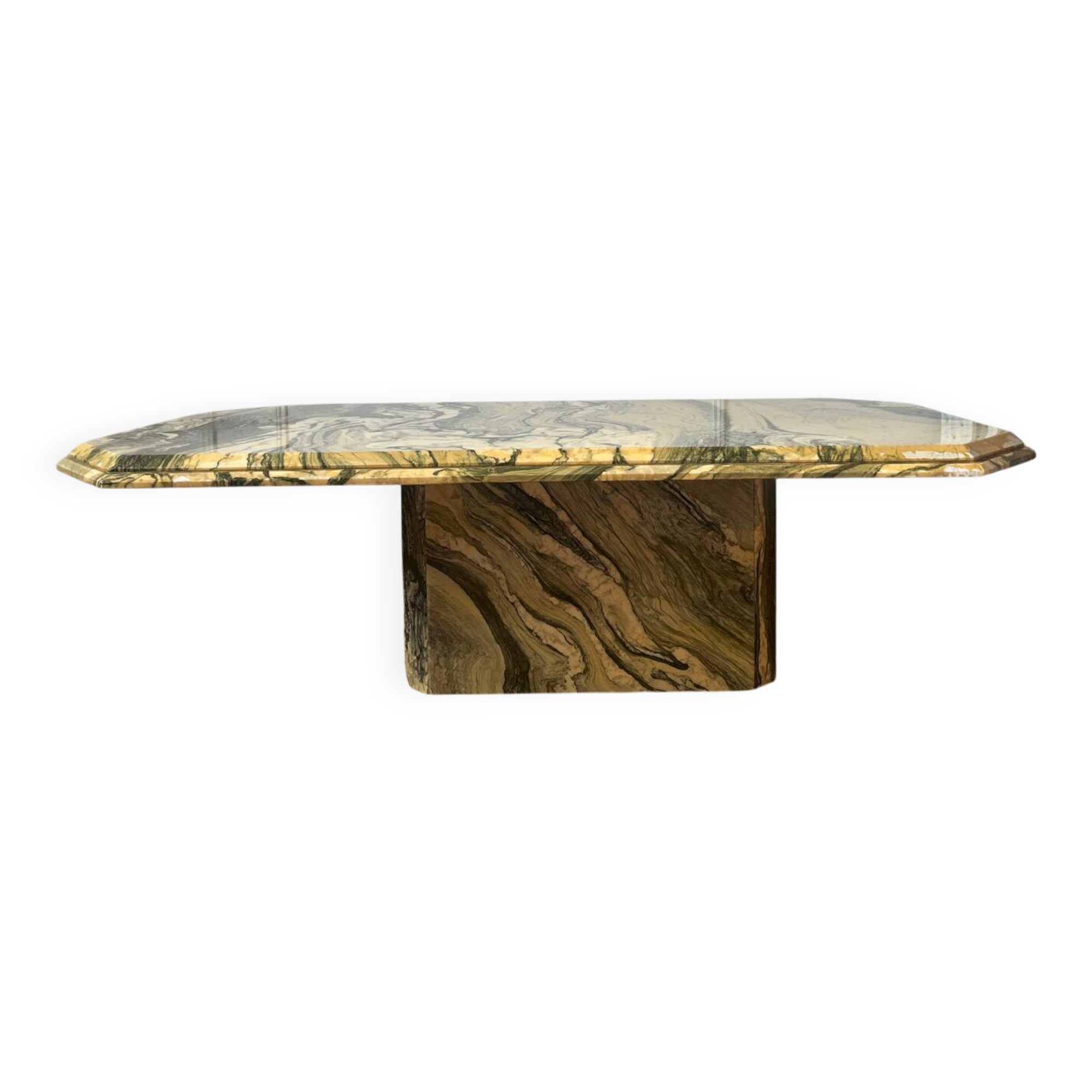 Table basse en marbre vert vintage