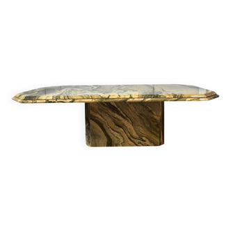Vintage green marble coffee table