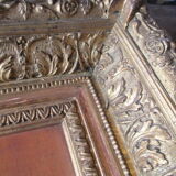 2 antique paintings from the 1700s in golden frame painter De'loste