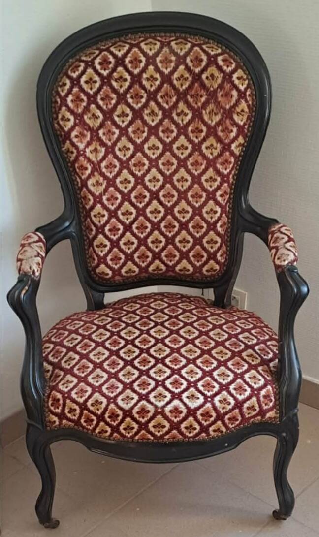 Napoleon III style bergère armchair