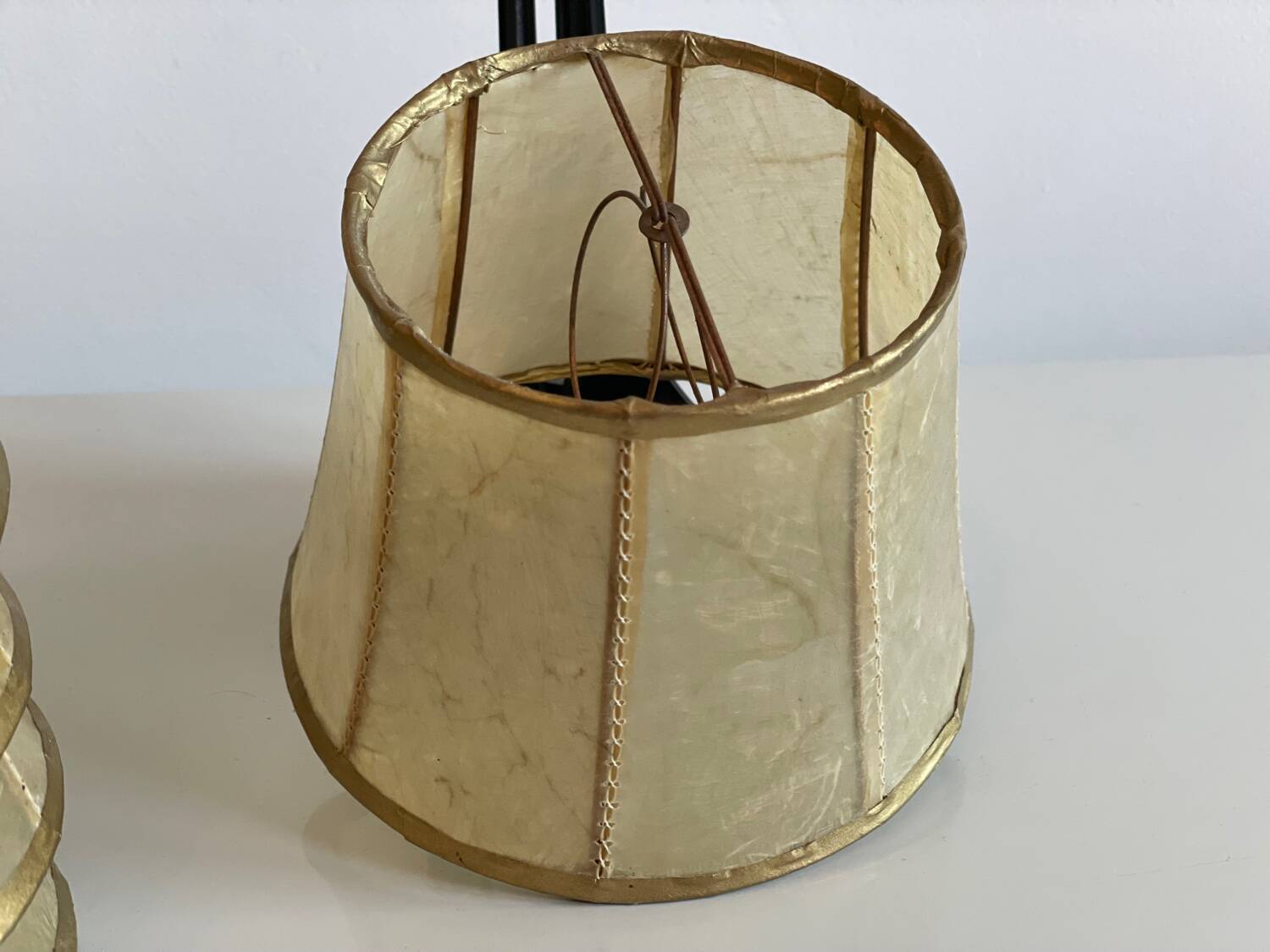 7 leather lampshades, 1960-1970