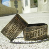 Pair of art deco towel rings