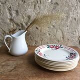 Digoin Sarreguemines plate plates in earthenware service Beauséjour