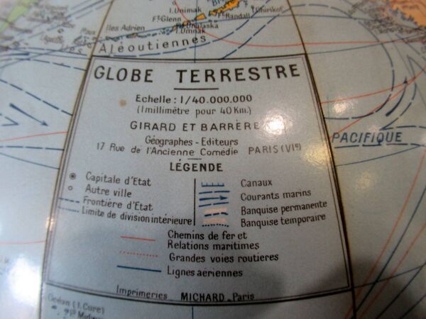 Mappemonde années 60/70.