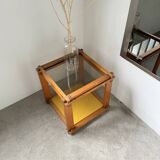 Bedside “cube” side table in pine DLG Regain
