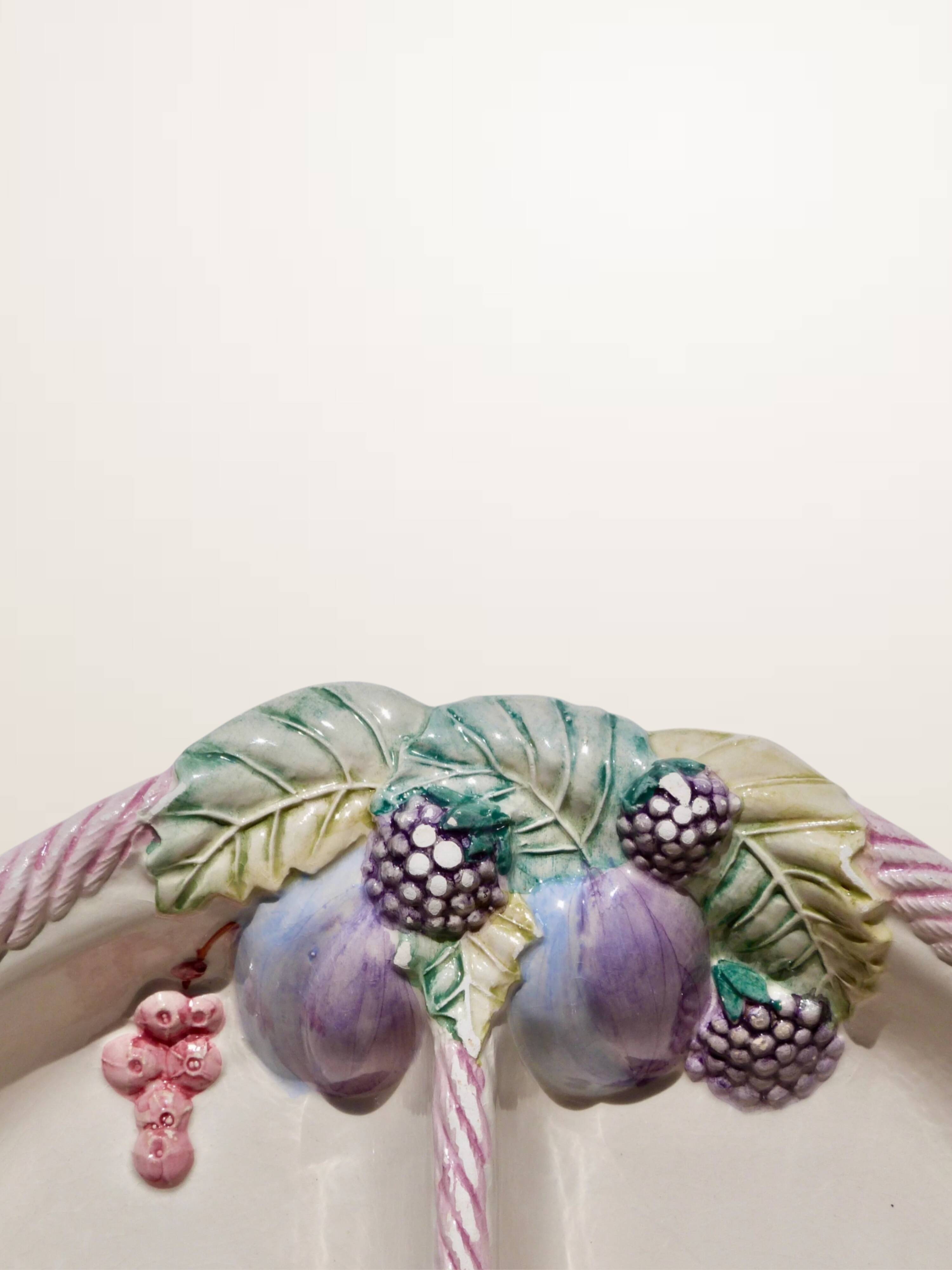 Glazed ceramic compartment dish