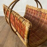 Rattan log basket