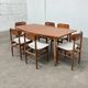 Set of 6 Scandinavian design chairs, ecru seats - price per piece
