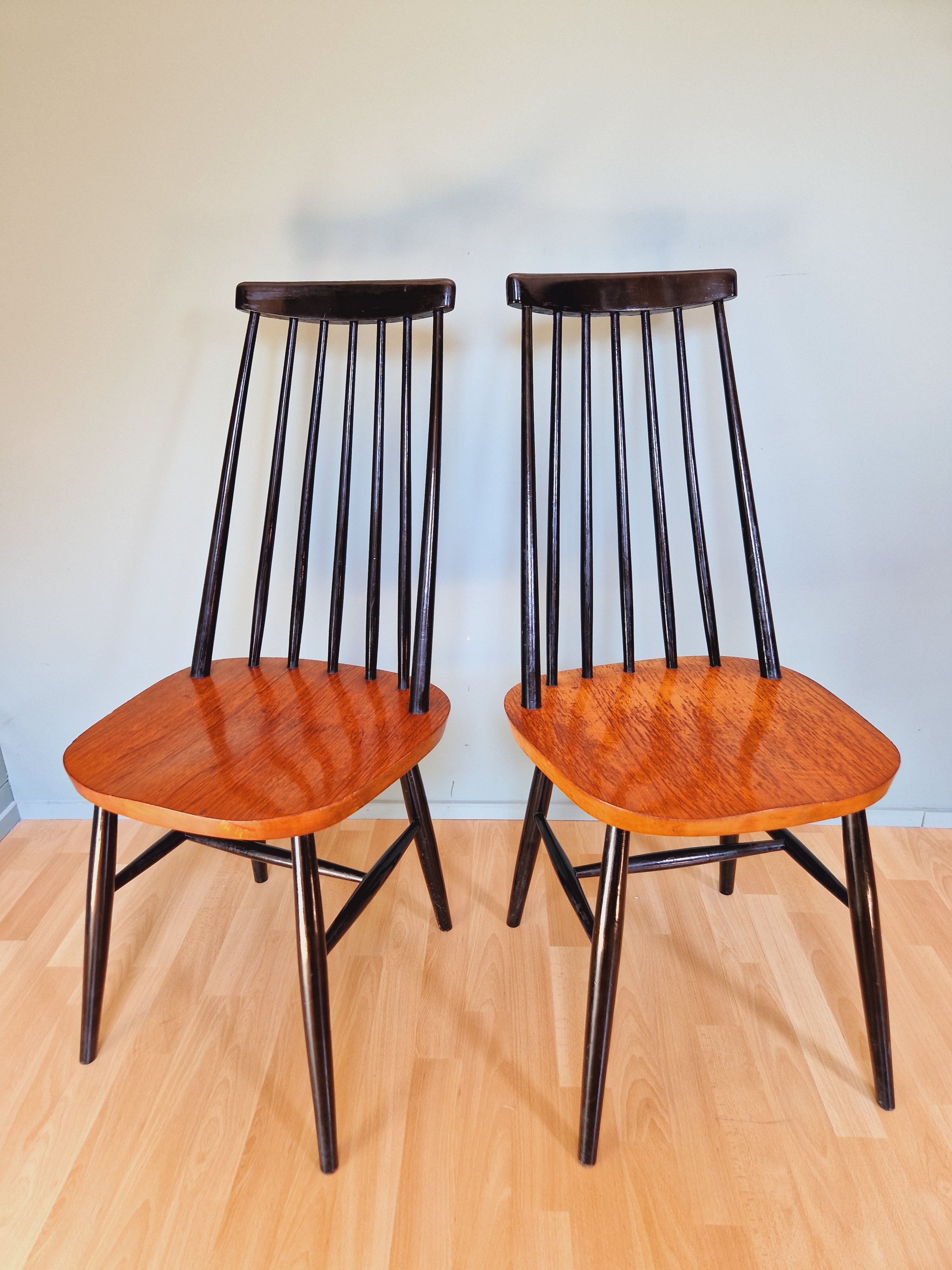 Set of 4 scandinavian teak chairs 60s