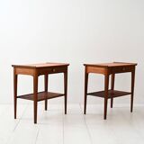 Pair of mid-century Scandinavian mahogany nightstands