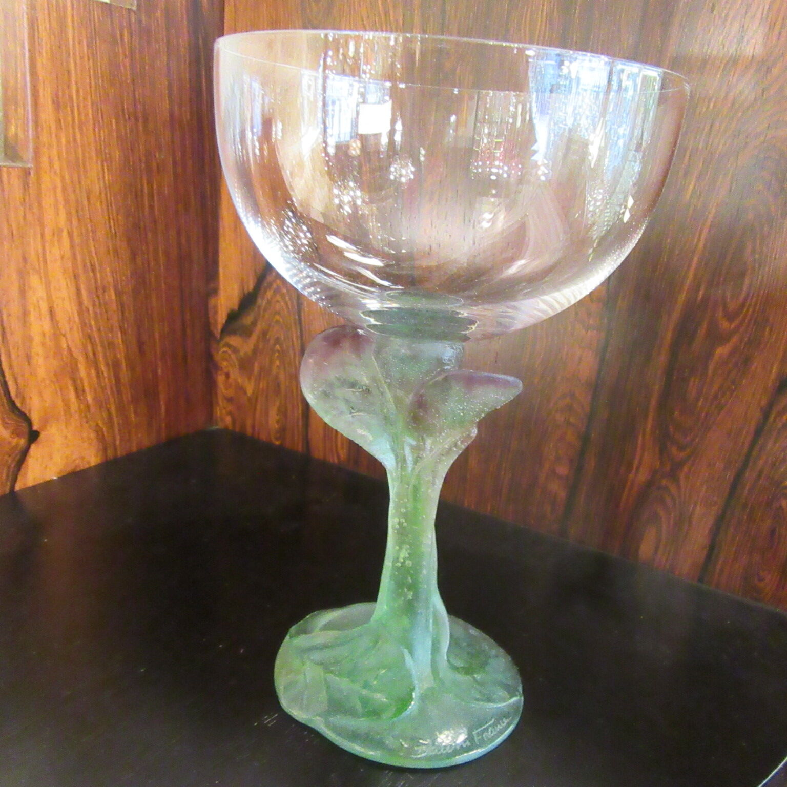 DAUM Crystal champagne glass glass stand