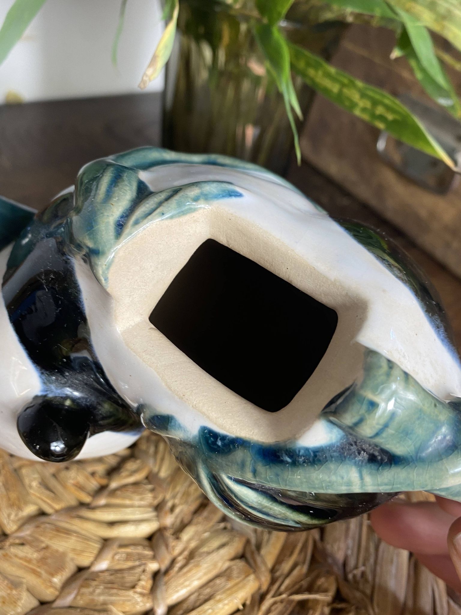 Théière panda et anse bambou en céramique