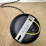 Vintage Glass Ceiling Light, 1970s