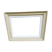 Old frame in gilded beige wood, 59x46 cm