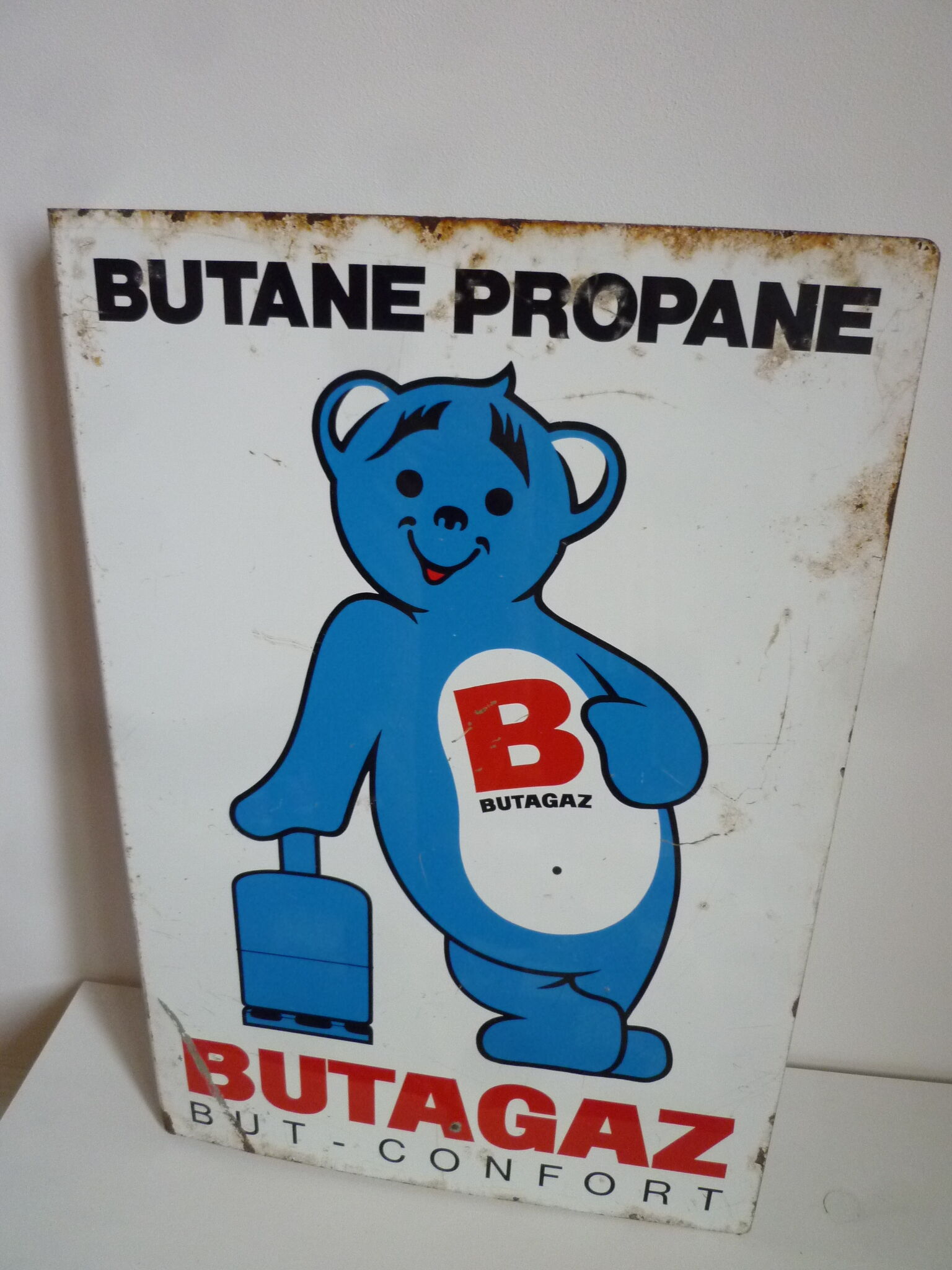 Butagaz advertising plate steel