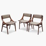 Set of 3 skoczek chairs from the 60s.