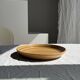 Large oval Sarreguemines stoneware dish with brown border 27x37