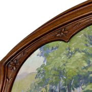 Important Carved Walnut Trumeau Mirror, Art Nouveau, France, Circa 1900
