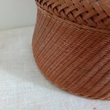 Woven bamboo basket and ceramic. Philippines.