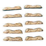 10 gold rabbit shaped knife holders
