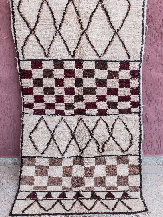 Rugs made wool authentic hand Azilal, 230 x 110