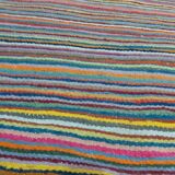 Tapis multicolore rayé fait main  122x56cm