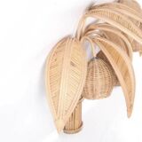 Pair of "coconut/palm" wall lights in rattan