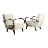 Pair of armchairs H-227, Jindřich Halabala, 1930s, Czechoslovakia