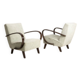 Pair of armchairs H-227, Jindřich Halabala, 1930s, Czechoslovakia