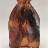 Daniel baroy blown glass vase, signed