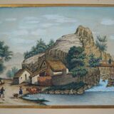 Ad. Moret "Antique Scene" Gouache watercolour signed and dated 1902