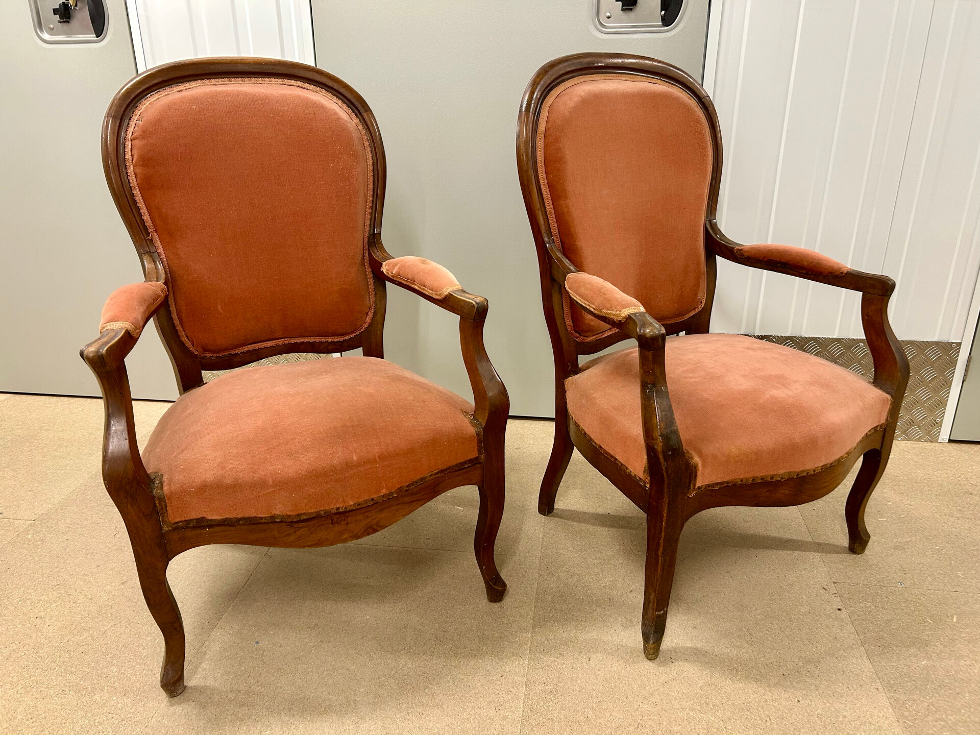 Pair of Voltaire armchairs in the Napoléon III style (19th century)