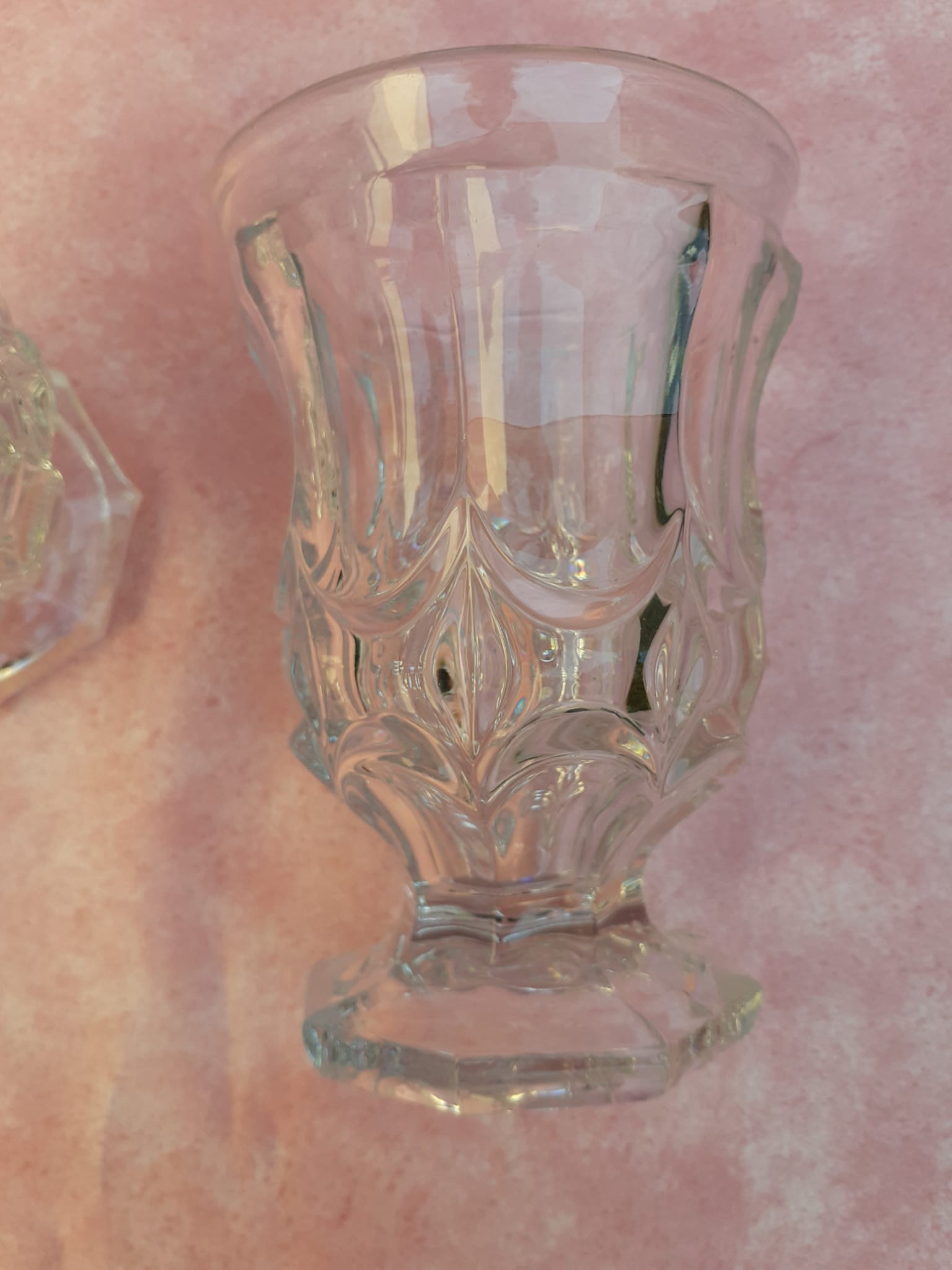 Two crystal vases