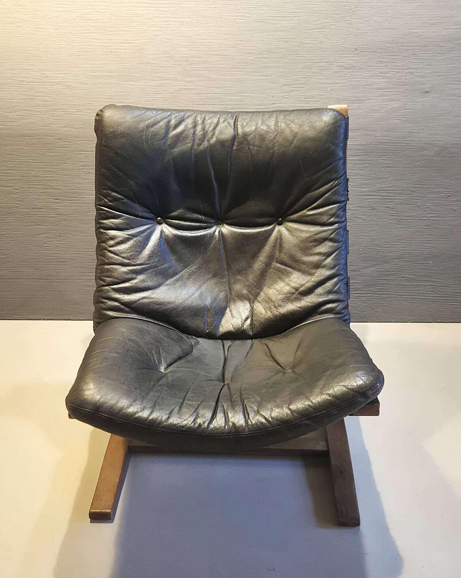 Pair of Scandinavian armchairs "Kengu" by E. & N. Solheim for Rybo, 1970