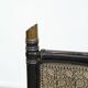 Antique French faux bamboo firescreen with luxurious fabric
