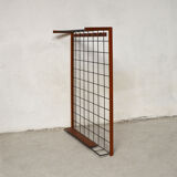 Iron and wood wall coat holders, 1960