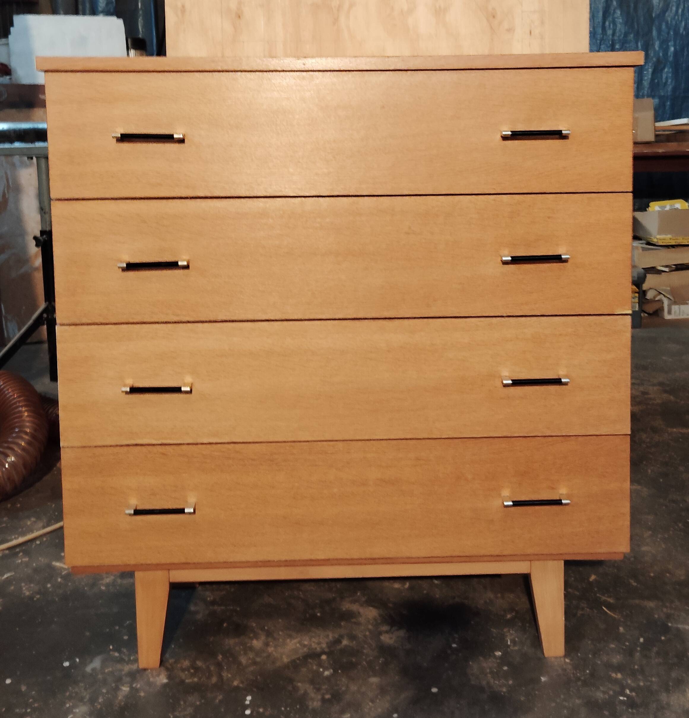 Vintage chest of drawers with compass feet