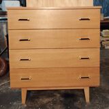 Vintage chest of drawers with compass feet