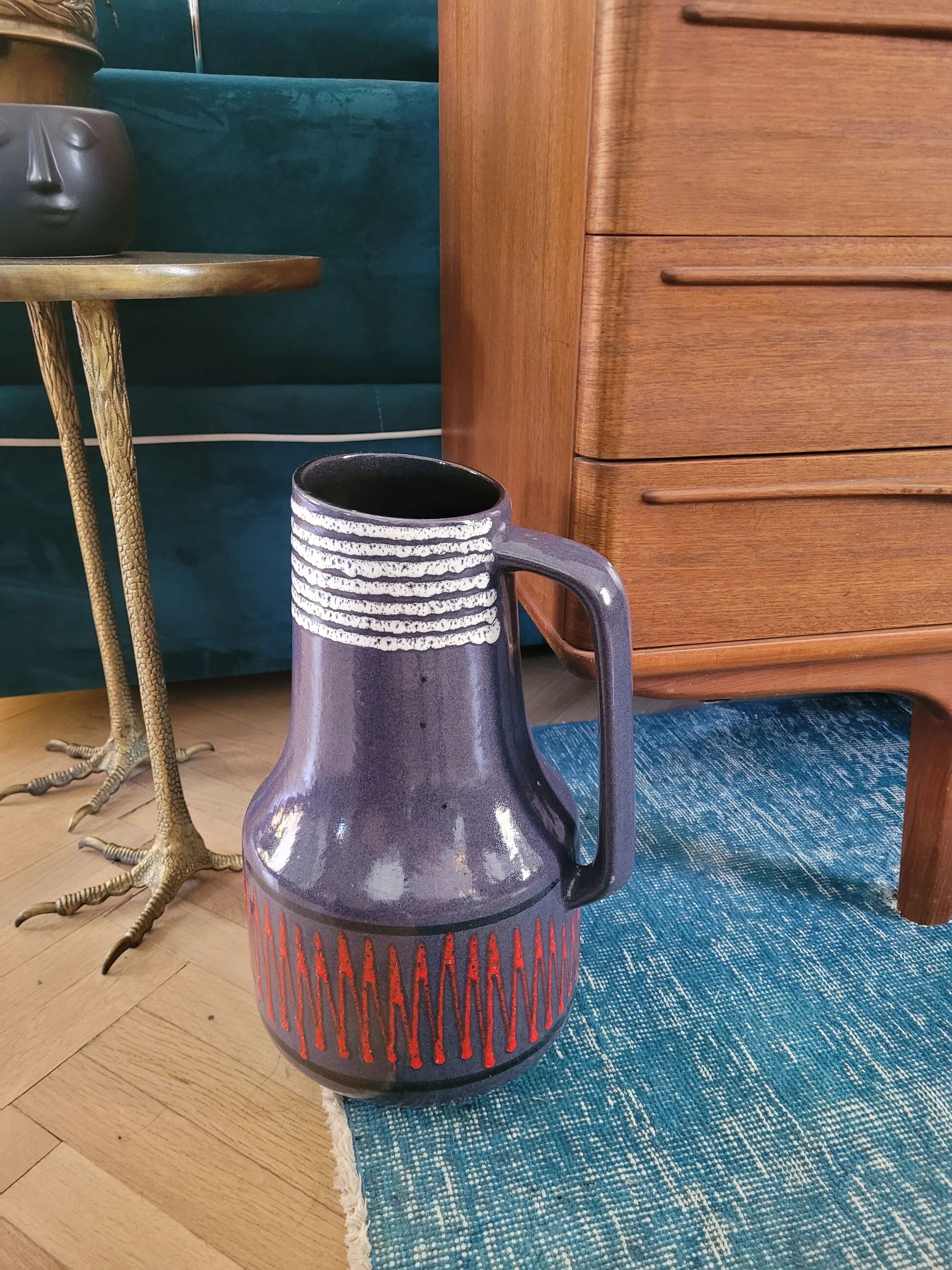 Mauve vase from West Germany.