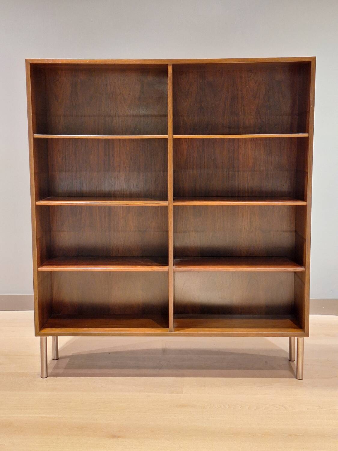 Vintage rosewood bookcase designed by Omann Jun