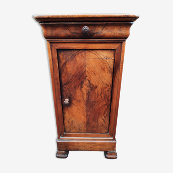 Solid walnut bedside table