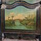 Pair of cast iron beds with hand-painted decorations period