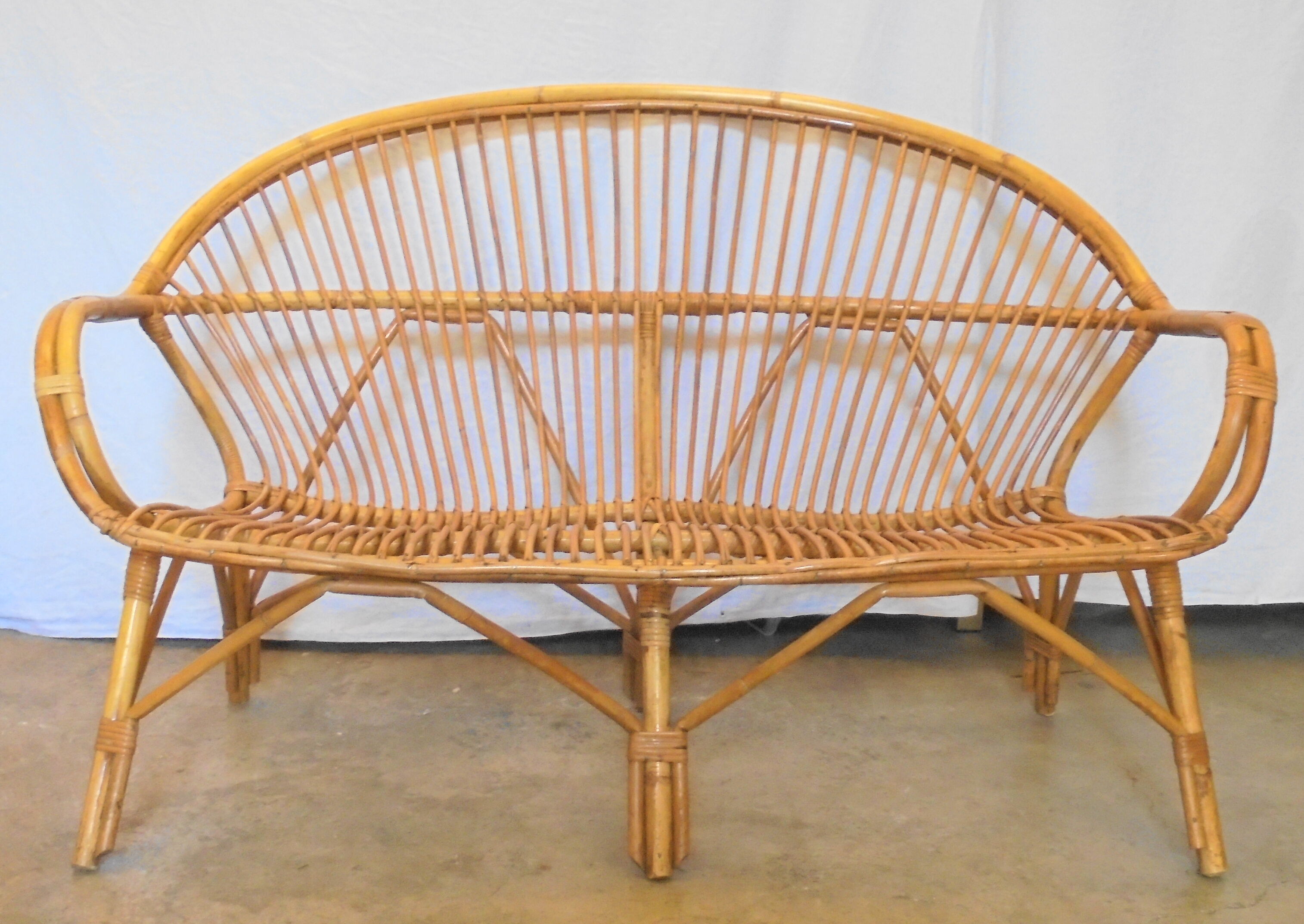 Bamboo sofa and rattan from the 60s