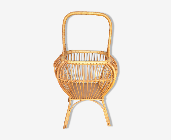 Panier couture rotin