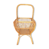 Panier couture rotin